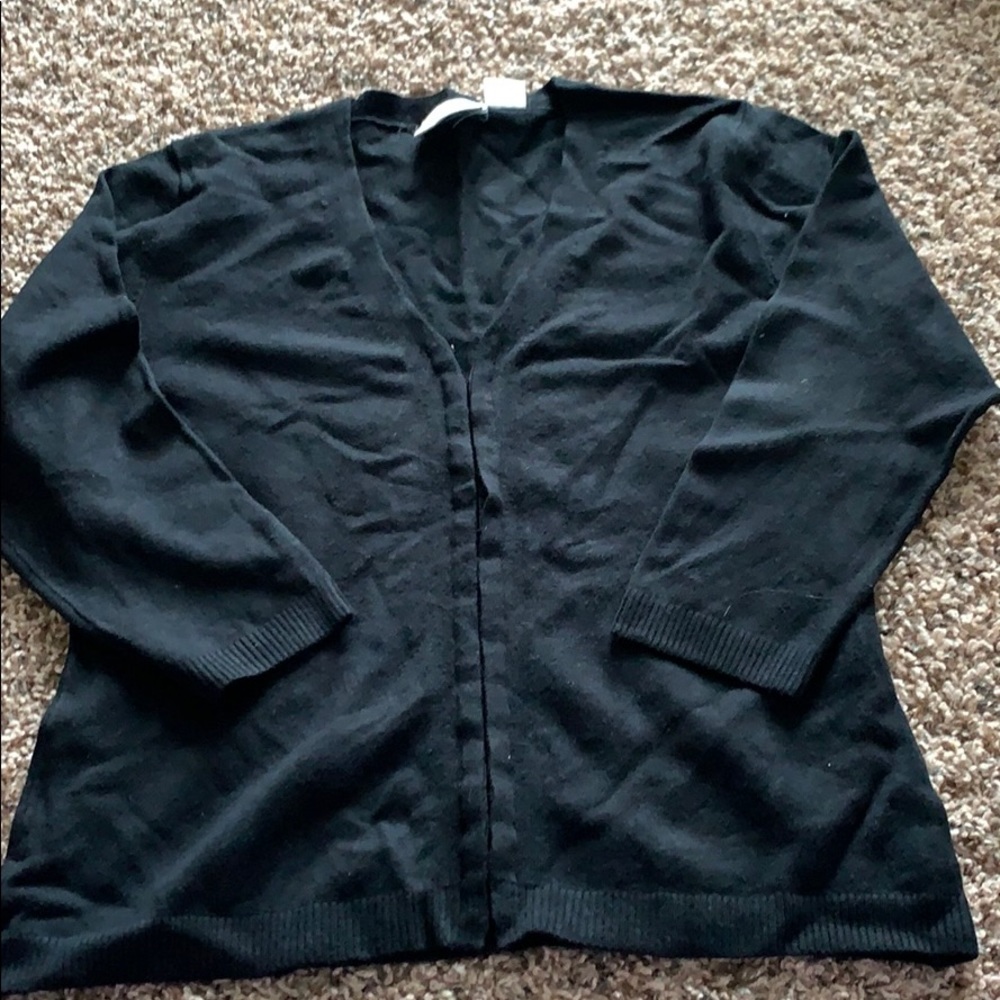 black cardigan